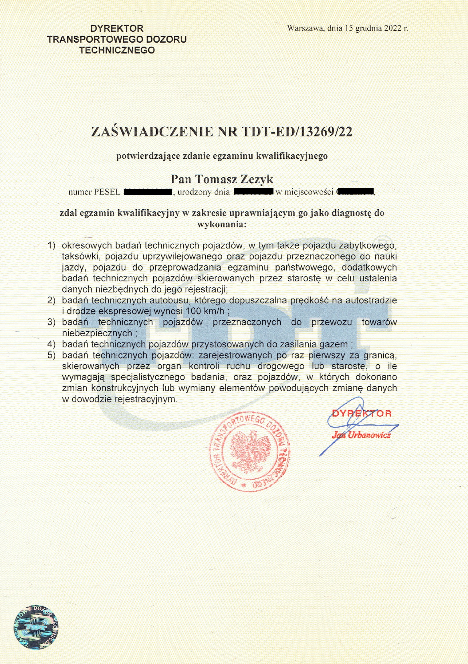 Oględziny pojazdów ZET-CAR - weryfikacja samochodów przed zakupem